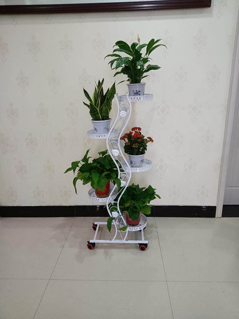 花盆盆架艺菲爱家波浪5层豪华款式铁艺花架花架