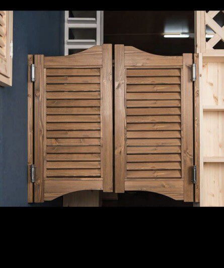 地中海双向开关半腰门实木门牛仔酒吧隔断栅栏门卫室内门