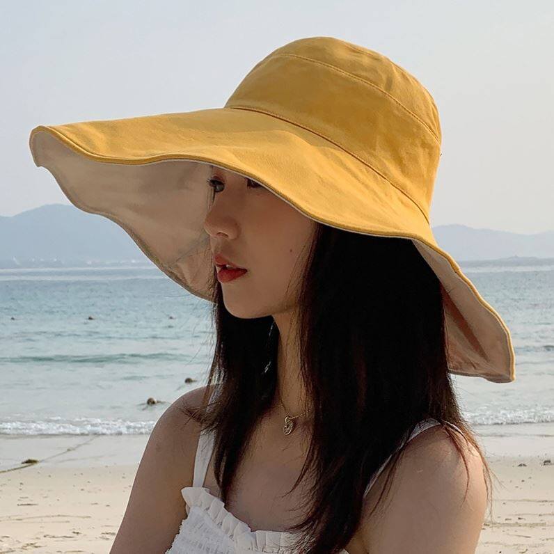 防晒双面太阳帽大帽防风时尚专属可双面带帽子