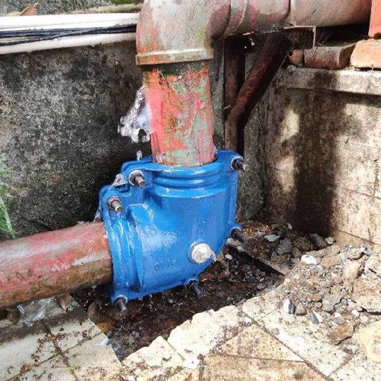 pe管丝口漏水水管哈弗节抱箍哈夫节镀锌管弯接头