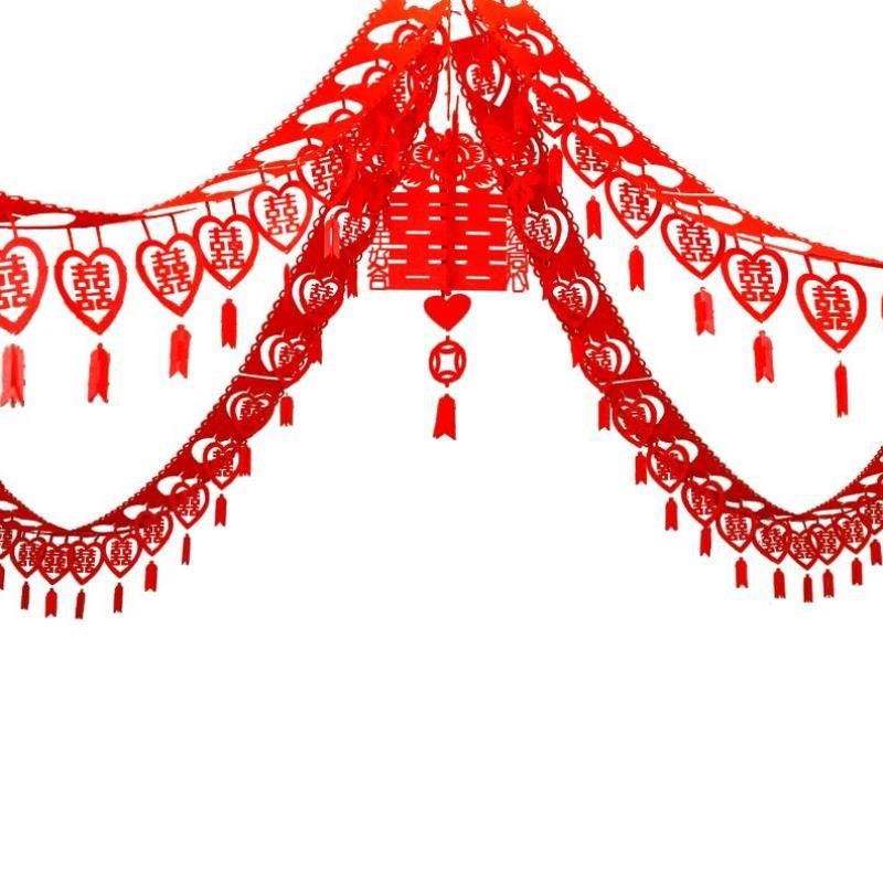 男方卧室浪漫用品加厚婚房拉花彩带简单装饰拉花