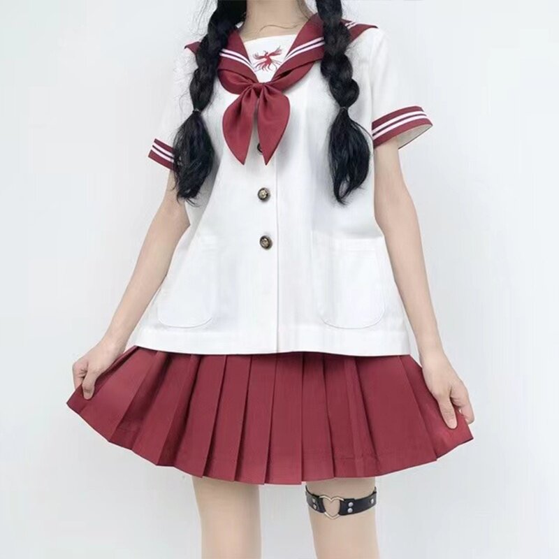 北海道原创旭凤jk制服短袖幼稚园二本学院风酒学生校服