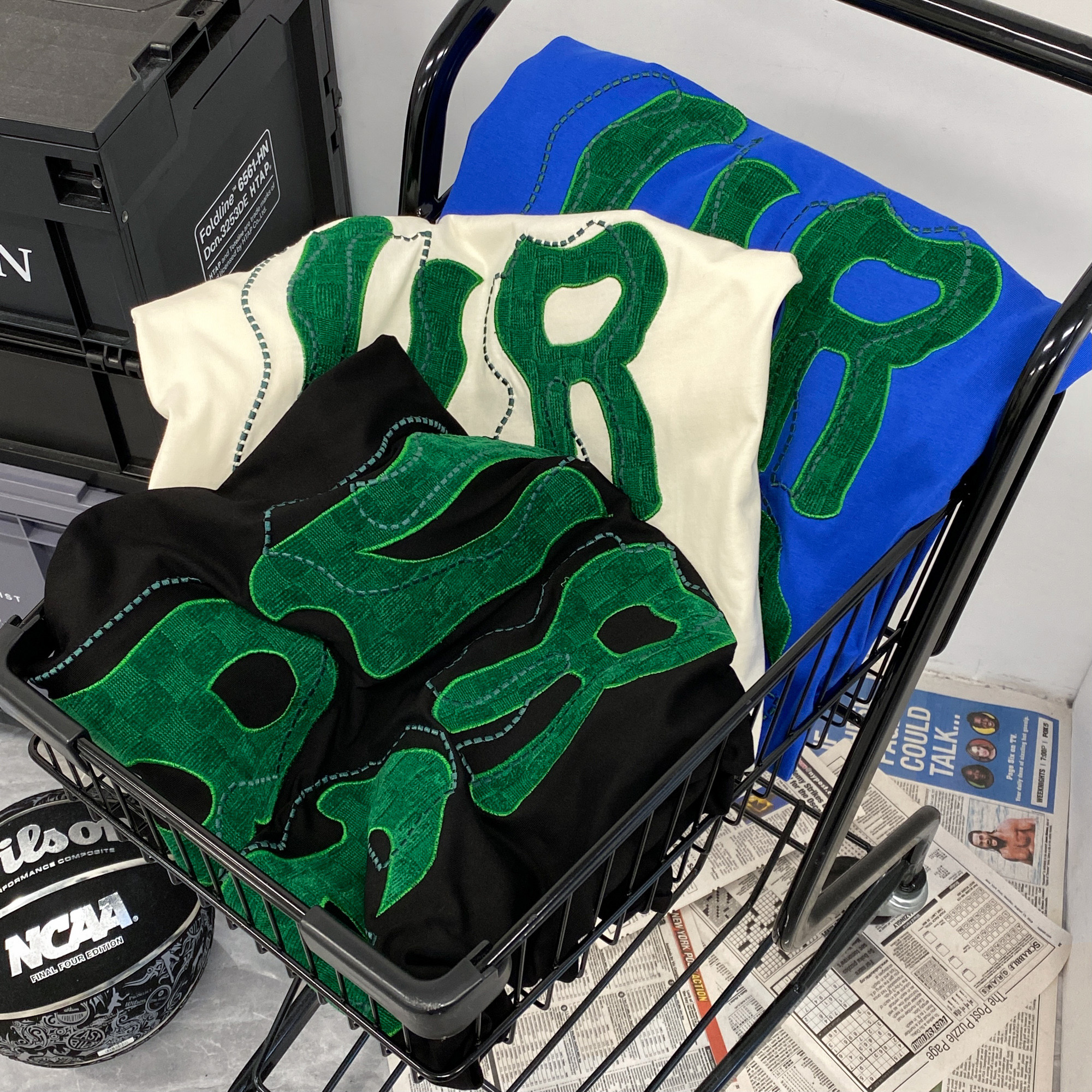 NOONOZ新款国潮设计感短袖t恤男ins潮牌宽松小众美式复古半袖上衣