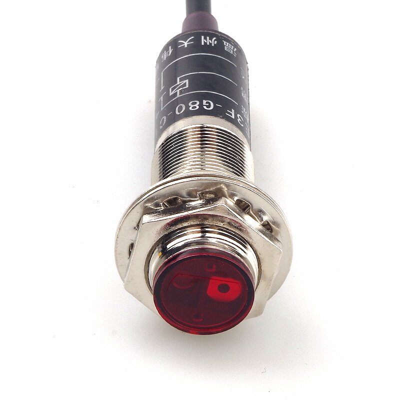 m18激光感应光电开关e3f-g80-c1接近漫反射式传感器npn常开远距离