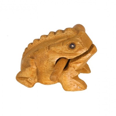 流行行实木制蟾蜍摆件发声青蛙玩具木雕新品木雕