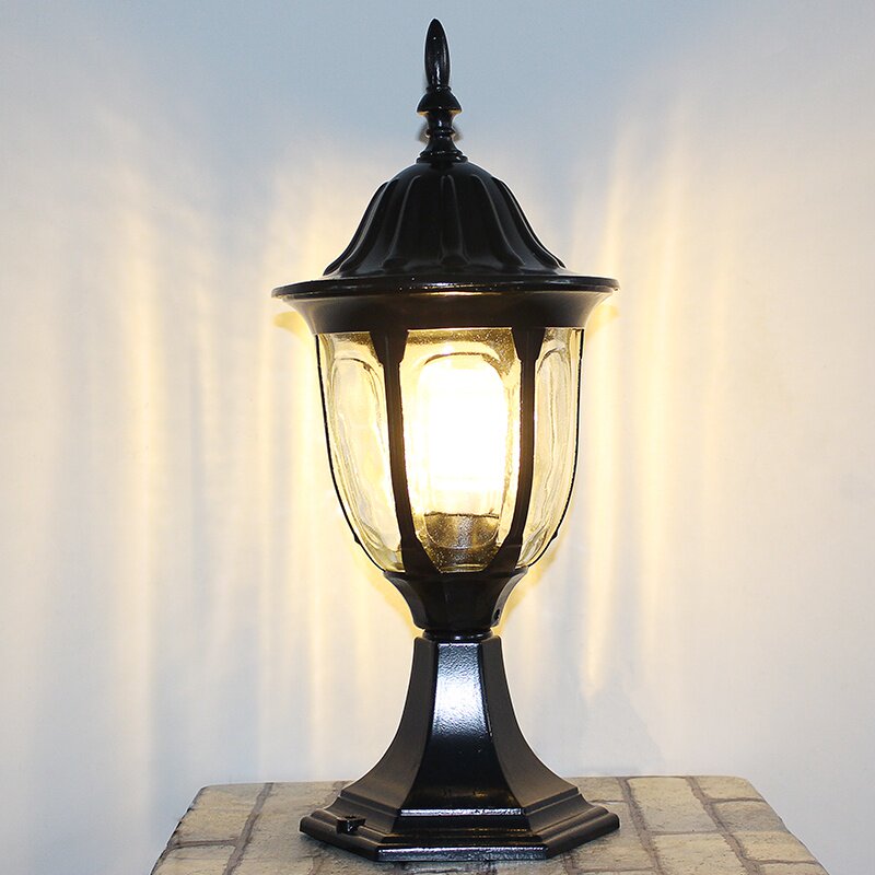 欧式户外围墙灯柱头灯立柱门柱复古别墅花园景观庭院灯饰