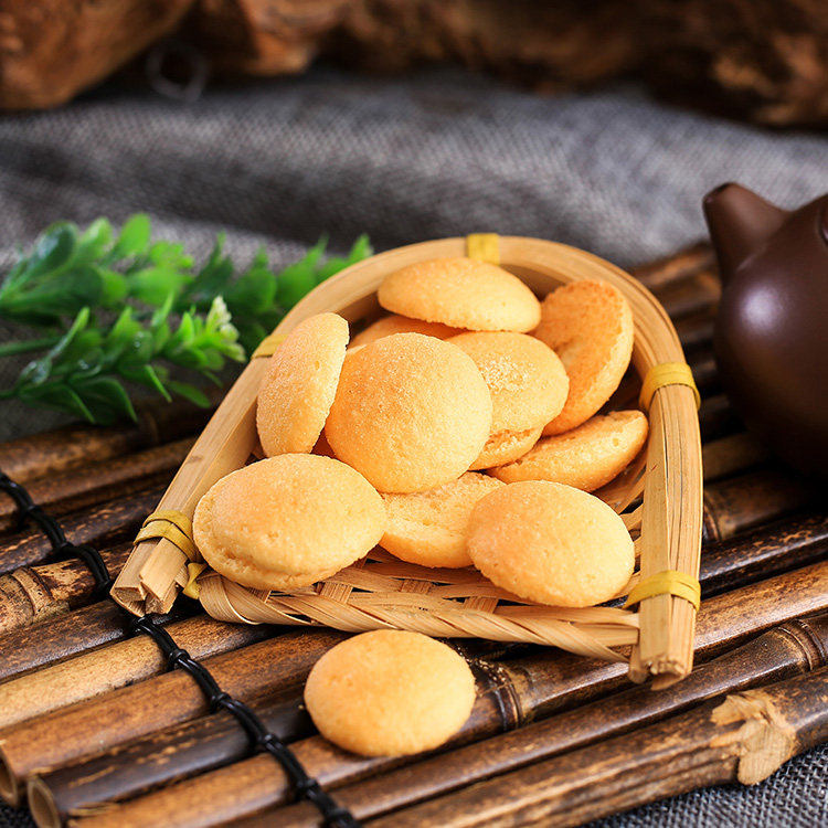 御园杏元鸡蛋小圆饼干408g蛋黄圆酥怀旧休闲蛋圆饼干