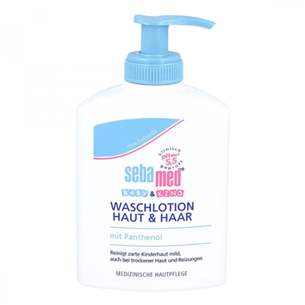 进口施巴sebamed婴儿宝宝儿童洗发水沐浴露二合一200ml浴液 德国版