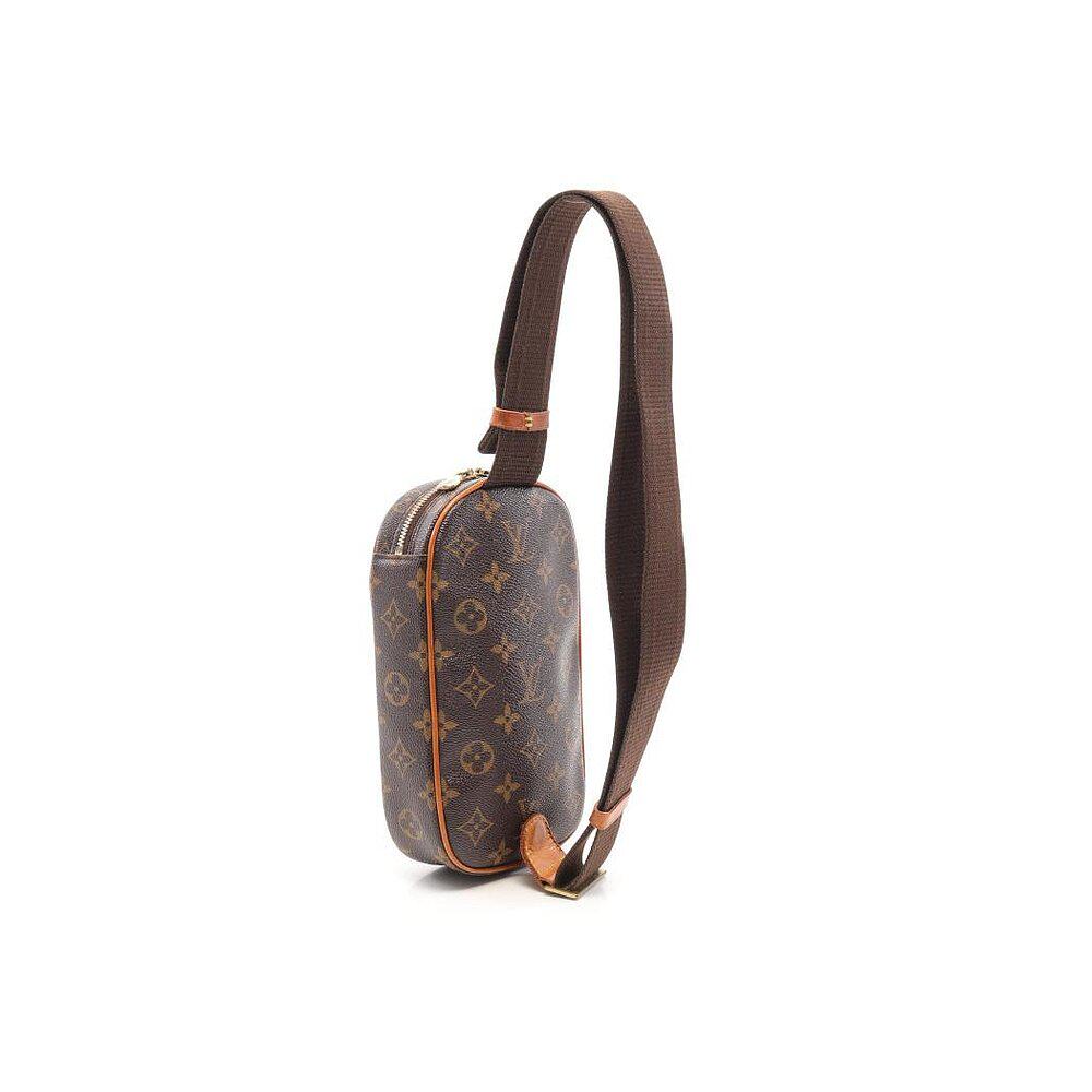 日本直邮中古lv路易威登pochettegange胸包老花随身女士包袋