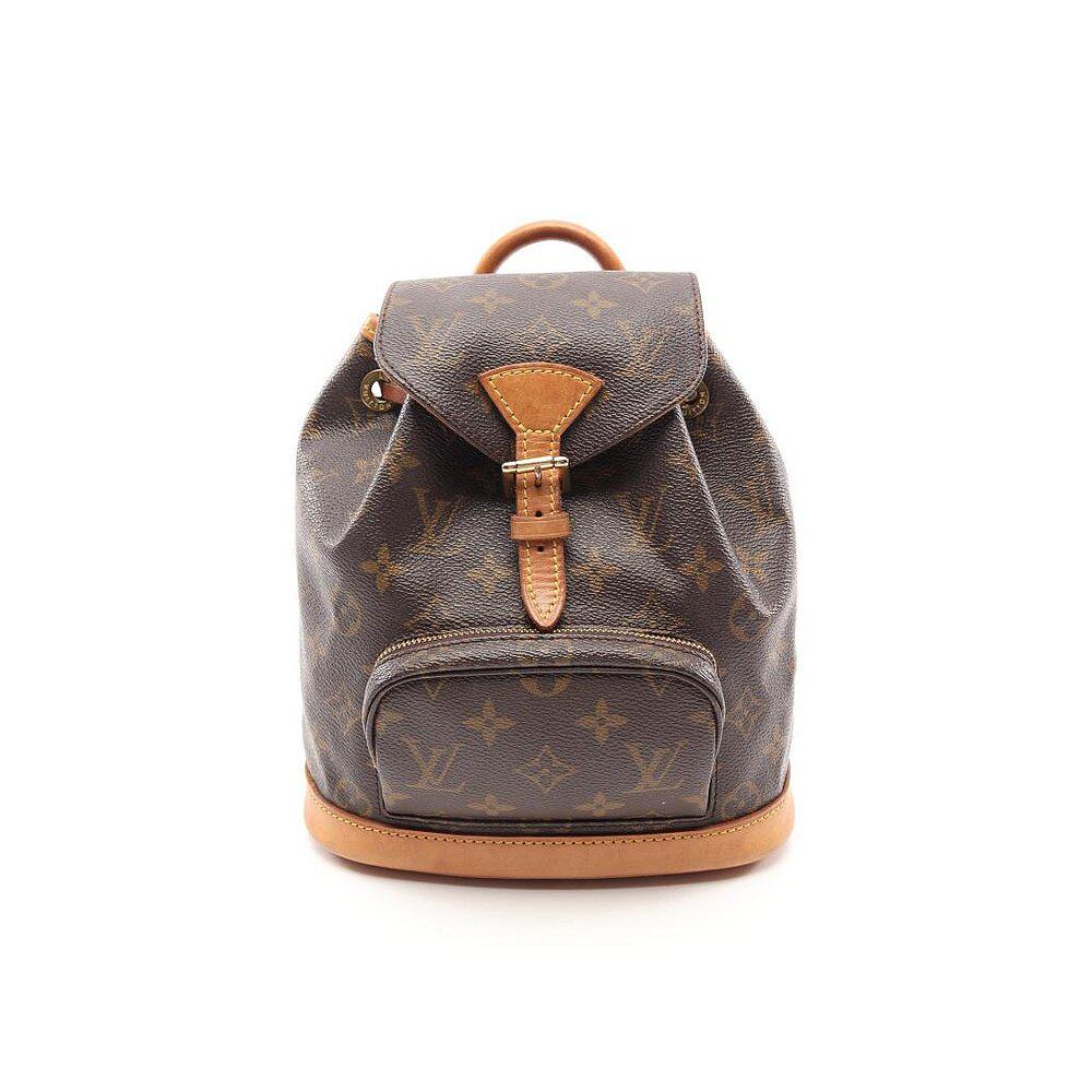 日本新迷你老花montsouris迷你直邮路易威登lv中古双肩包双肩背包