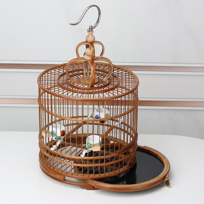 玉鸟绣眼鸟笼抽屉黄豆鸟黄相思柳莺紫竹竹皮笼子