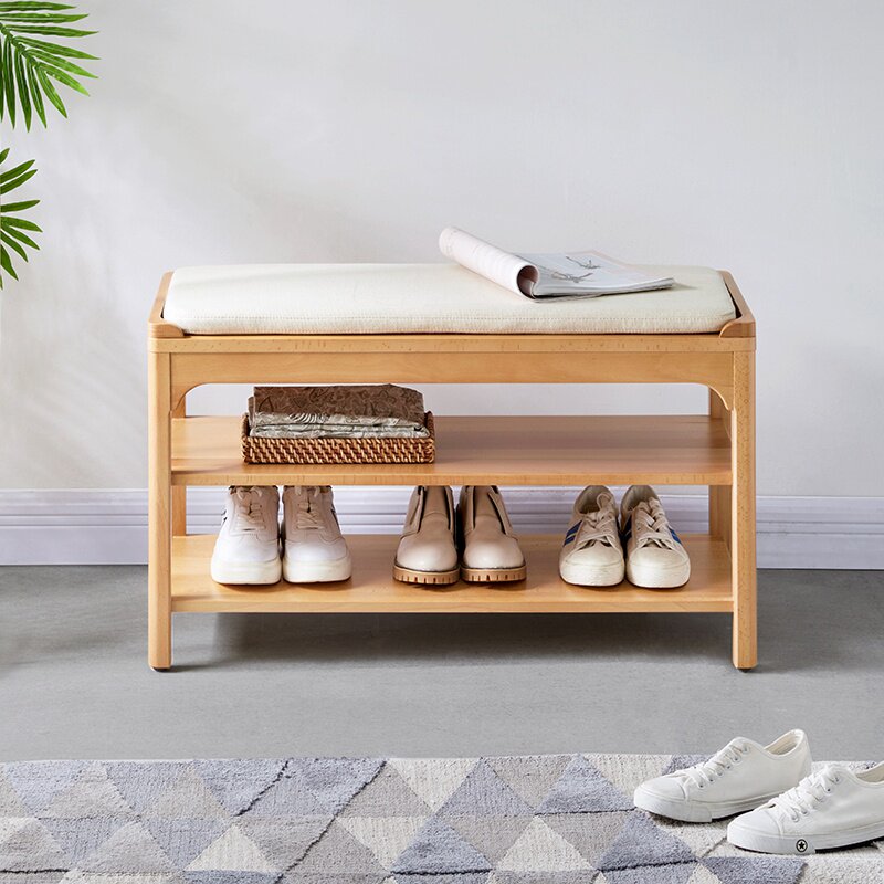 实木换鞋凳创意床尾凳家用门口穿鞋凳子北欧玄关进门可坐鞋架鞋柜