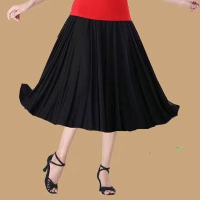 春夏中老年女装百褶裙广场舞服装裙子大摆跳舞中长广场舞半身裙