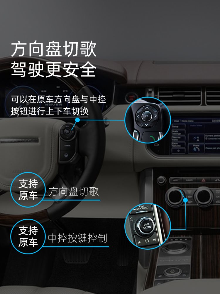路虎ipod接口车载蓝牙接收器模块揽胜运动发现车载mp3