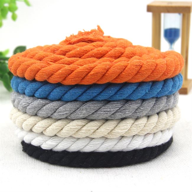 捆绑绳搓手工粗扭束口幼儿园绳子麻花三股彩色棉绳子