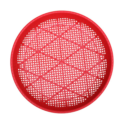 加厚大号无孔塑料簸箕圆形团箕黄豆筛簸晾晒多用畚箕米筛竹编