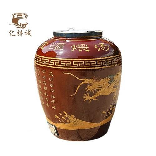 扁铁用碳大瓦缸煨汤缸江西特色瓦罐商用炖锅酒店炖锅