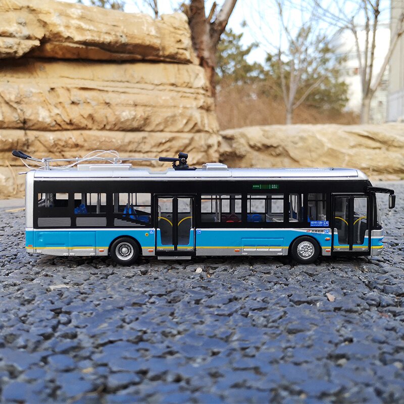 模型北京公交64107n103路无轨电车单机巴士青年客车车模