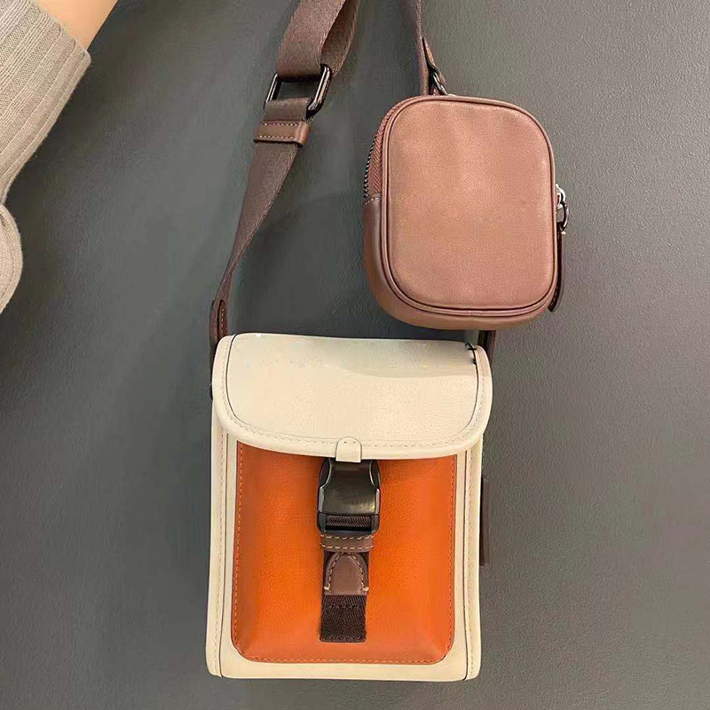 2021新款男包Charter二合一单肩斜挎包真皮手机包腰包胸包C2601