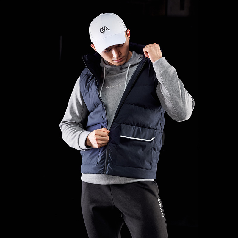 gymant肌肉蚂蚁2022年秋冬新款防风防水速干耐磨羽绒马甲