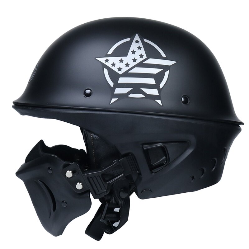 头盔正品哈雷复古蝎子组合流氓巡洋舰半盔四季摩托车头盔