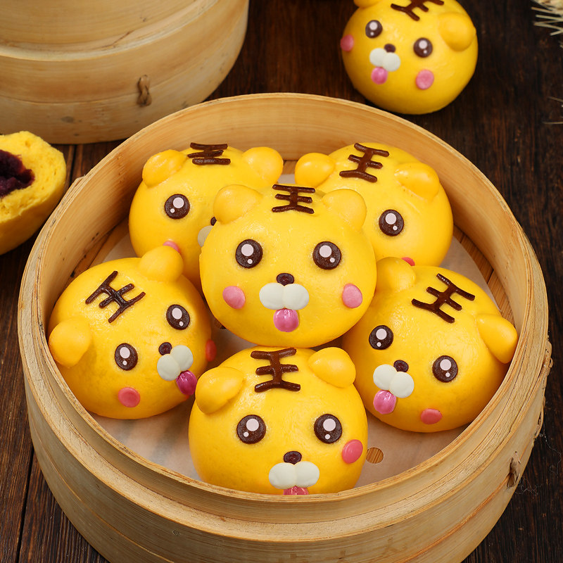 老虎包子儿童卡通馒头早餐半成品宝宝营养速冻包点