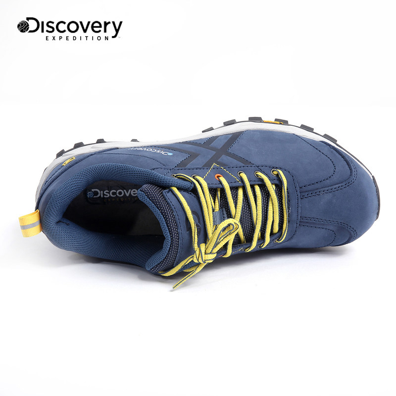 discovery户外春秋男式徒步防滑耐磨系带低帮休闲登山鞋
