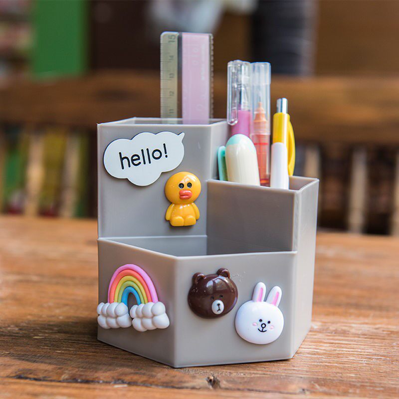 卡通笔筒可爱少女心创创意时尚ins风儿儿童笔筒