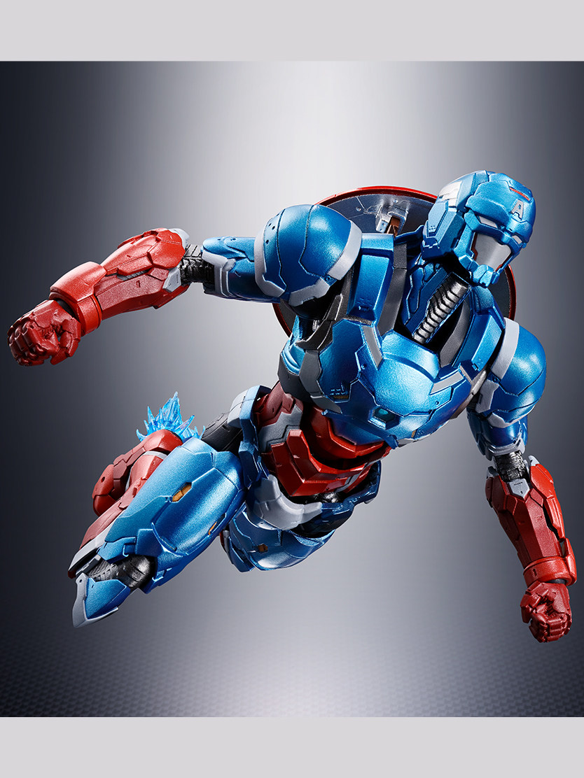 万代shf漫威复仇者联盟美国队长tech-onavengers钢铁战衣手办