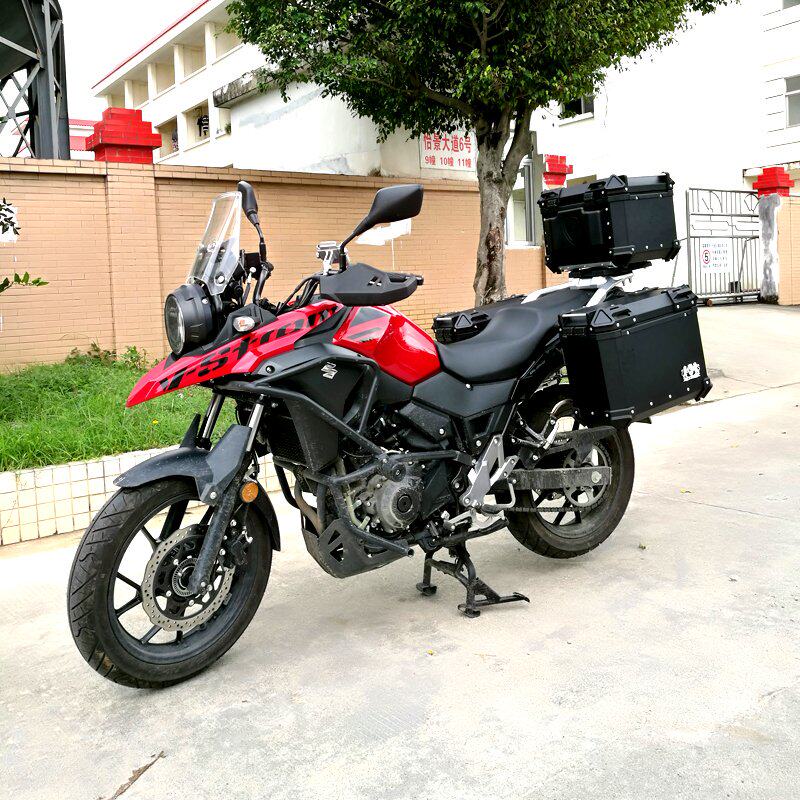 适用于铃木dl250边箱铝合金尾箱改装后备成威五代摩托车尾箱