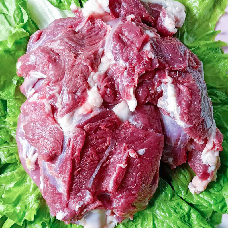 去骨后腿新鲜3斤羊肉剔骨宁夏滩羊烧烤食材生羊肉