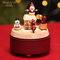 Sen Alive Wooded Music Box Sankyo Eight-soundbox Girls Girlfriends Girls Birthday Gifts Children Christmas Trees