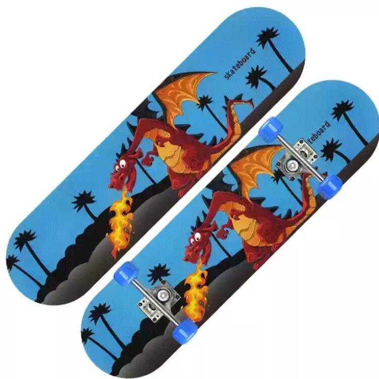 枫木滑板车儿童滑板车粉色双脚双翘2岁划板车公路男孩8岁四轮涂鸦