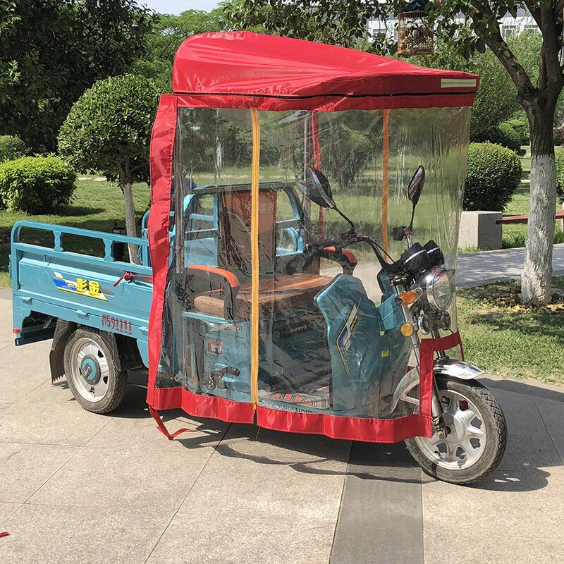 三轮车篷车棚前车驾驶遮阳快递员挡汽油摩托遮阳篷
