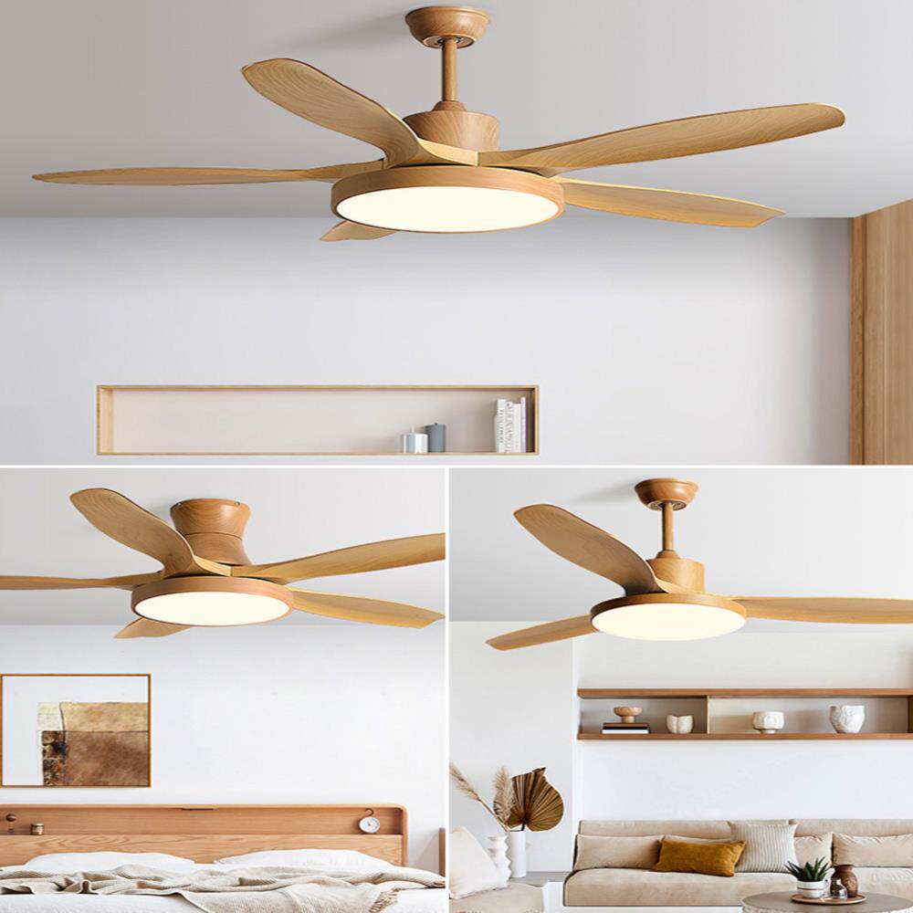 风扇吊扇60寸餐厅家用客厅灯扇一体大风风力吊扇