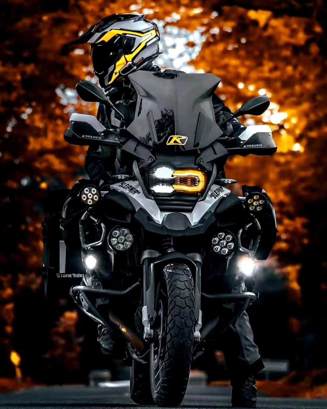 适用宝马r1250gsr1200gsadv水鸟改装快拆大灯保护摩托车车架