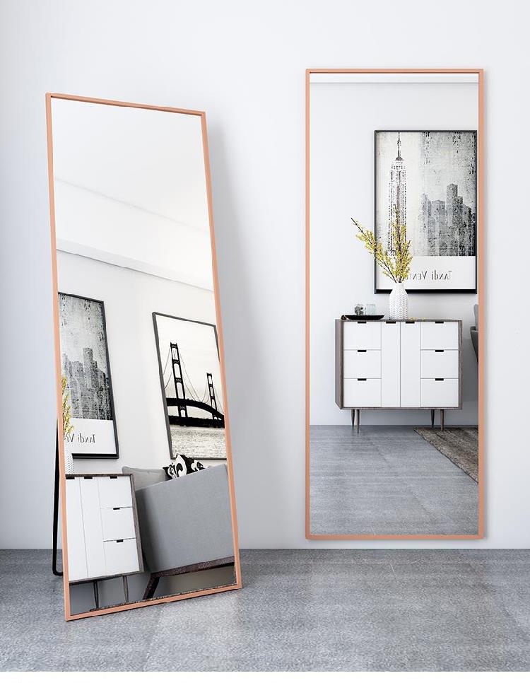 穿衣镜壁挂粘贴客厅简约墙角立镜挂墙全身出租房穿衣镜