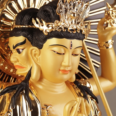 斗母元神像铜像斗姆元君斗姥星台湾铜鎏厘米居家摆件