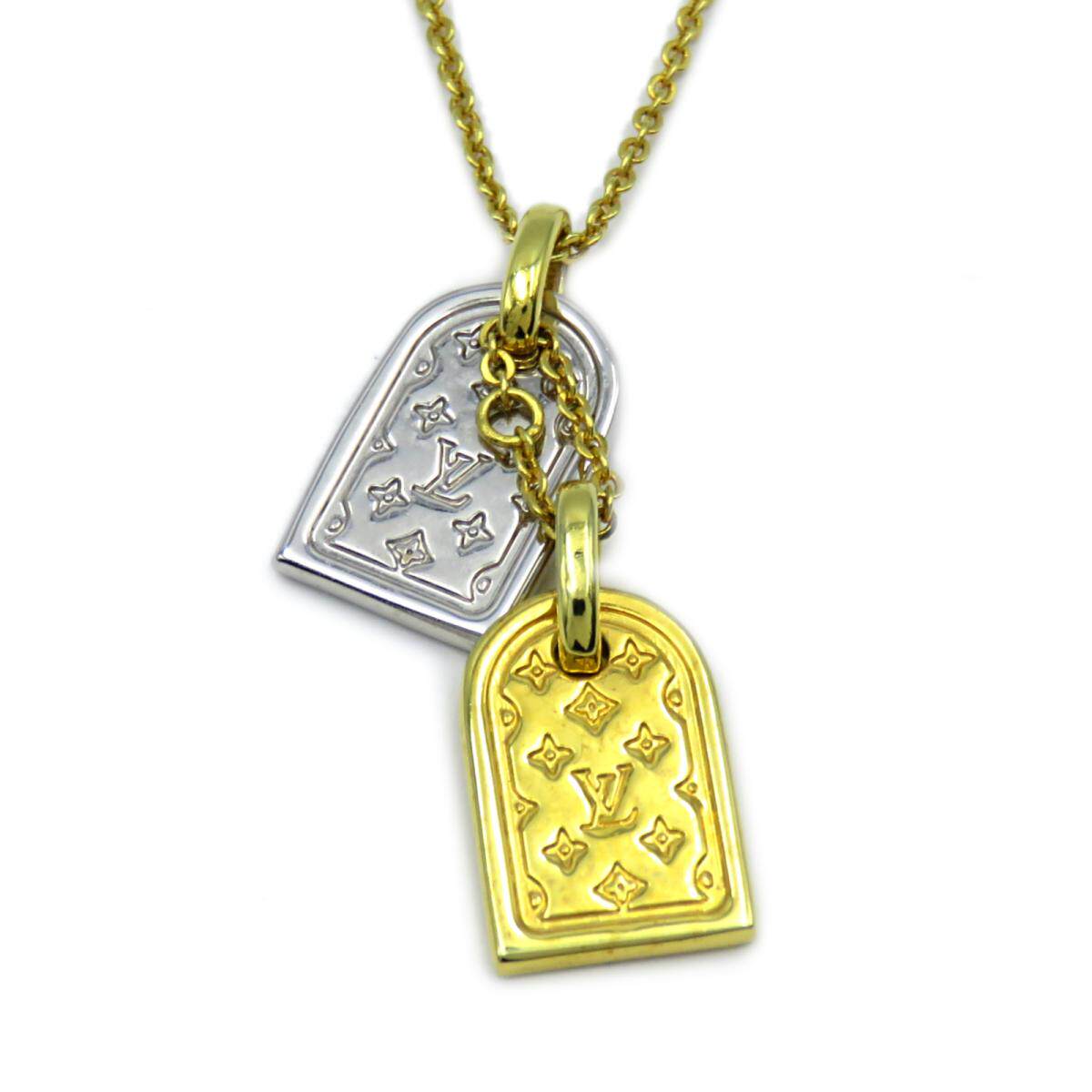 brandoff中古lv路易威登nanogramnecklace项鍊金色项链