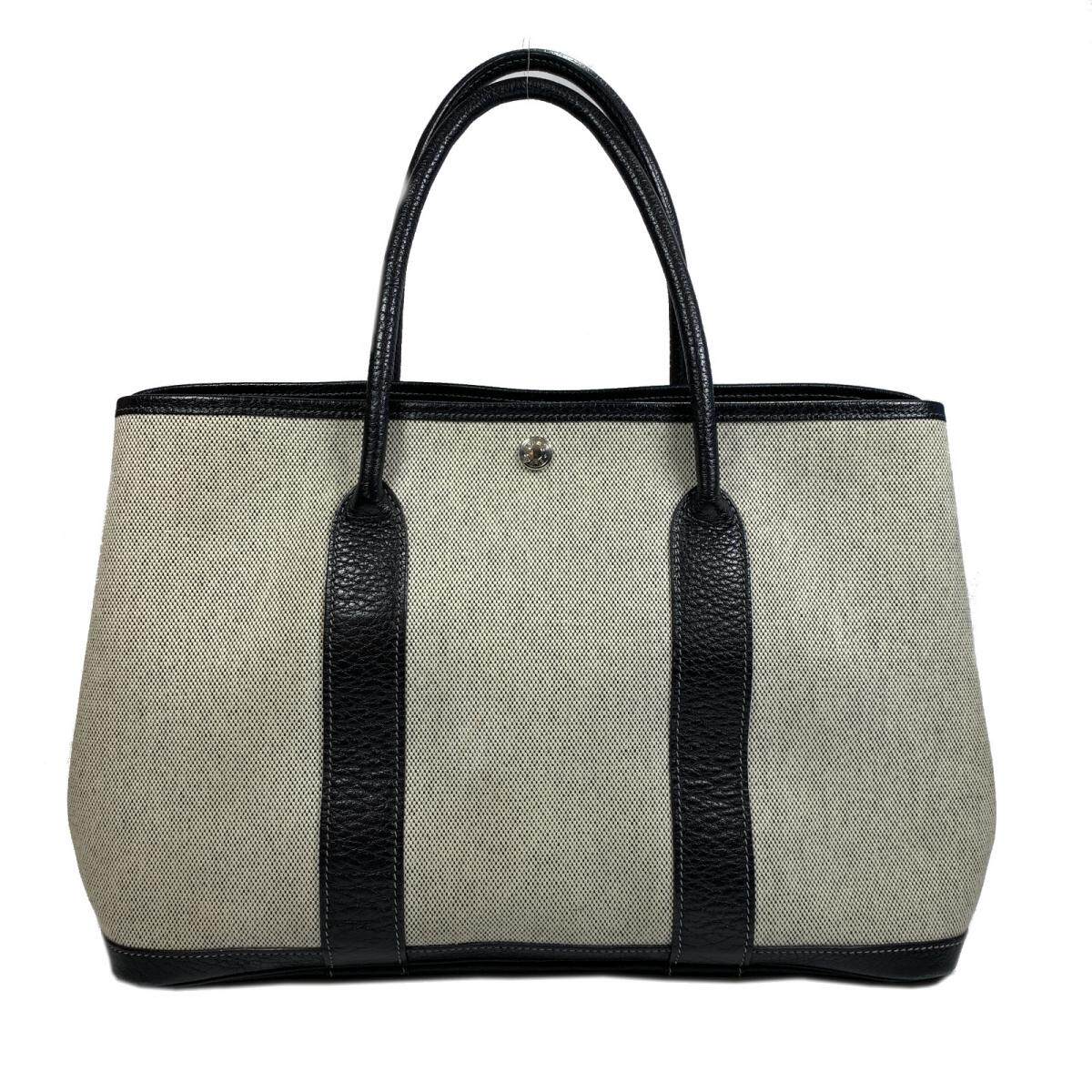 hermes爱马仕gardenpartypm花园手提包brandoff时尚帆布通用款女包