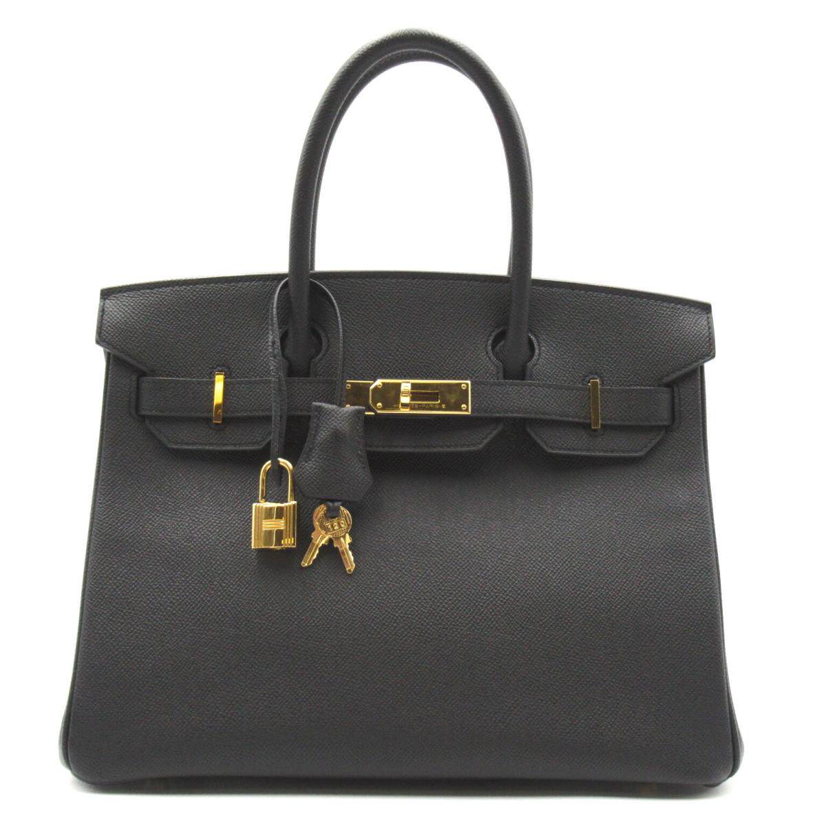 中古hermes爱马仕birkin30铂金手提包brandoff时尚真皮通用款女包