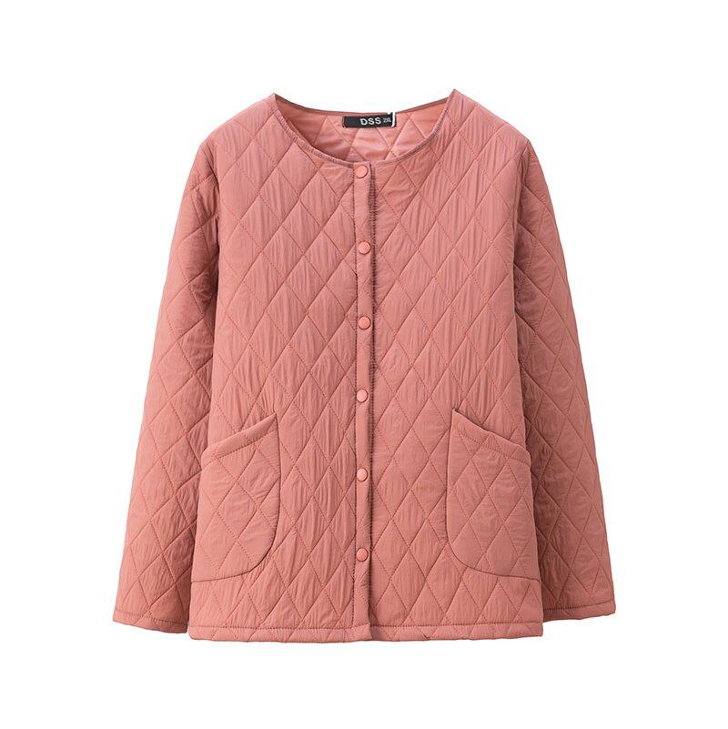 大码秋冬新款中老年女装棉服胖妈妈宽松短款轻便薄棉衣外套200斤