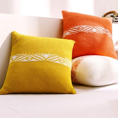北欧全棉毛线针织抱枕4545样板房沙发靠垫套床上靠背腰枕飘窗枕