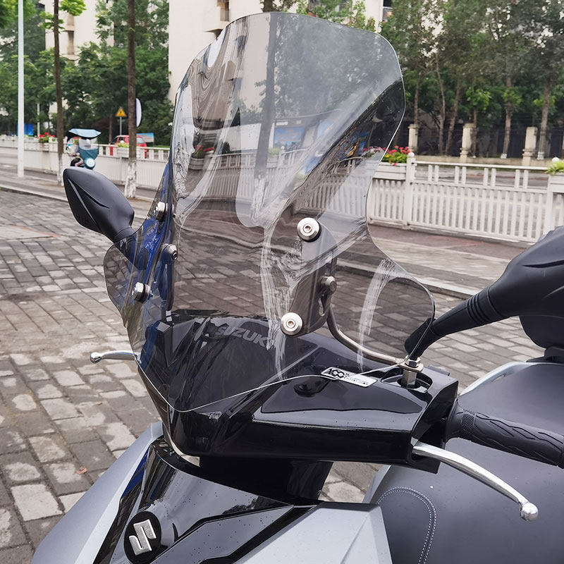 风挡适用铃木uy125踏板加厚茶色摩托车afr挡风摩托车前挡风