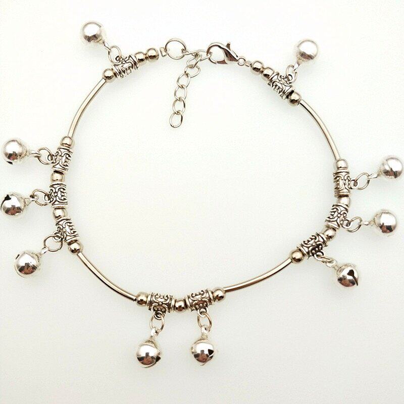 桂林云南民族饰品复古古风仿藏苗银铃铛脚链脚链