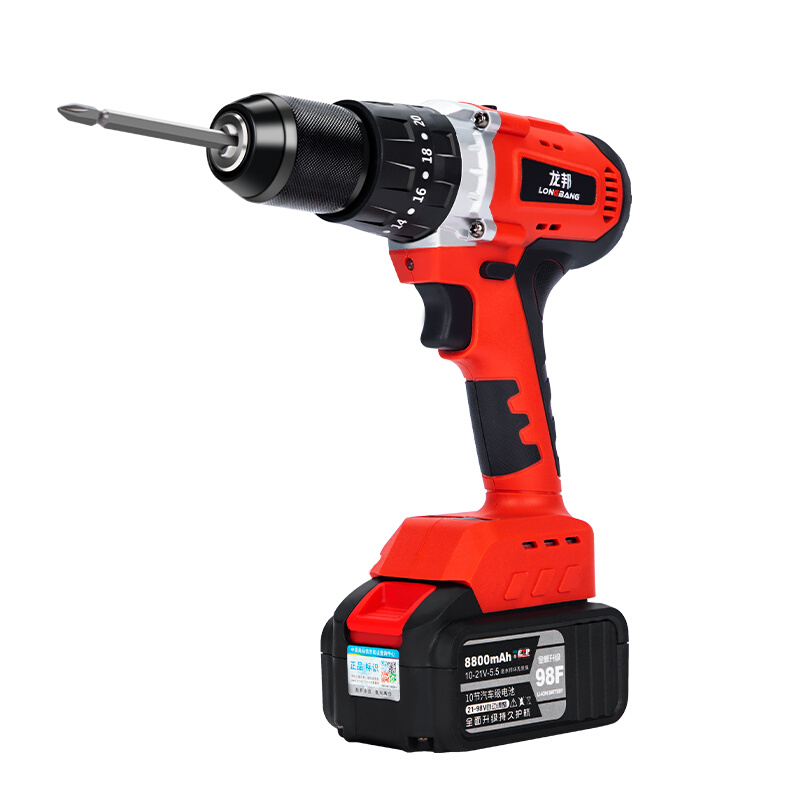 电钻龙邦无刷充电冲击手电充电式多功能手枪电锤电钻
