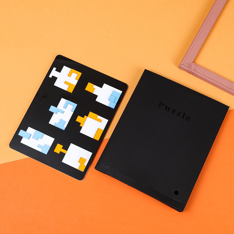 8片益智玩具休闲中性sixpack橙色成人儿童puzzle拼图