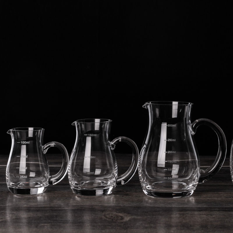 酒器高档手工100ml无铅白酒醒酒带刻度量酒壶醒酒器