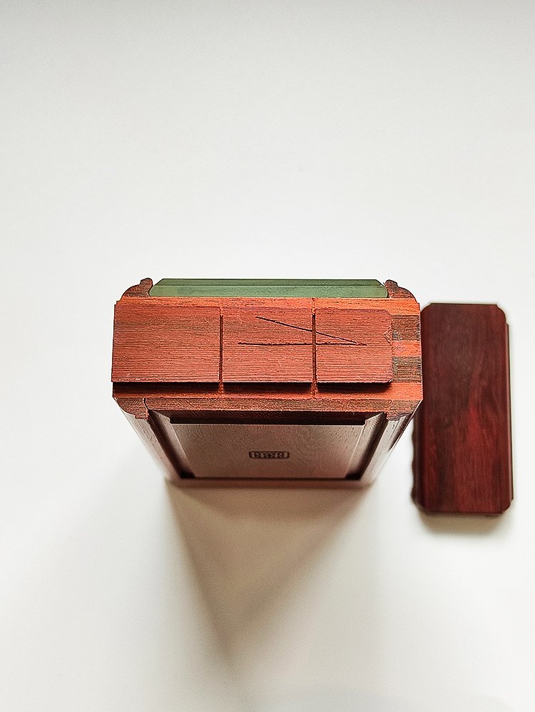 张圣林鸣虫盒紫檀木竹蛉盒盒朝天窗蛉虫盒虫具爬虫