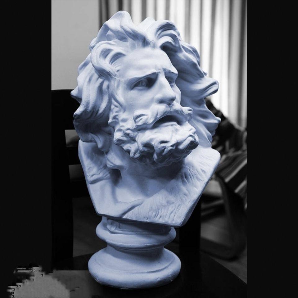 包邮厘米马赛石膏头像装饰摆件白色美术教具石膏像